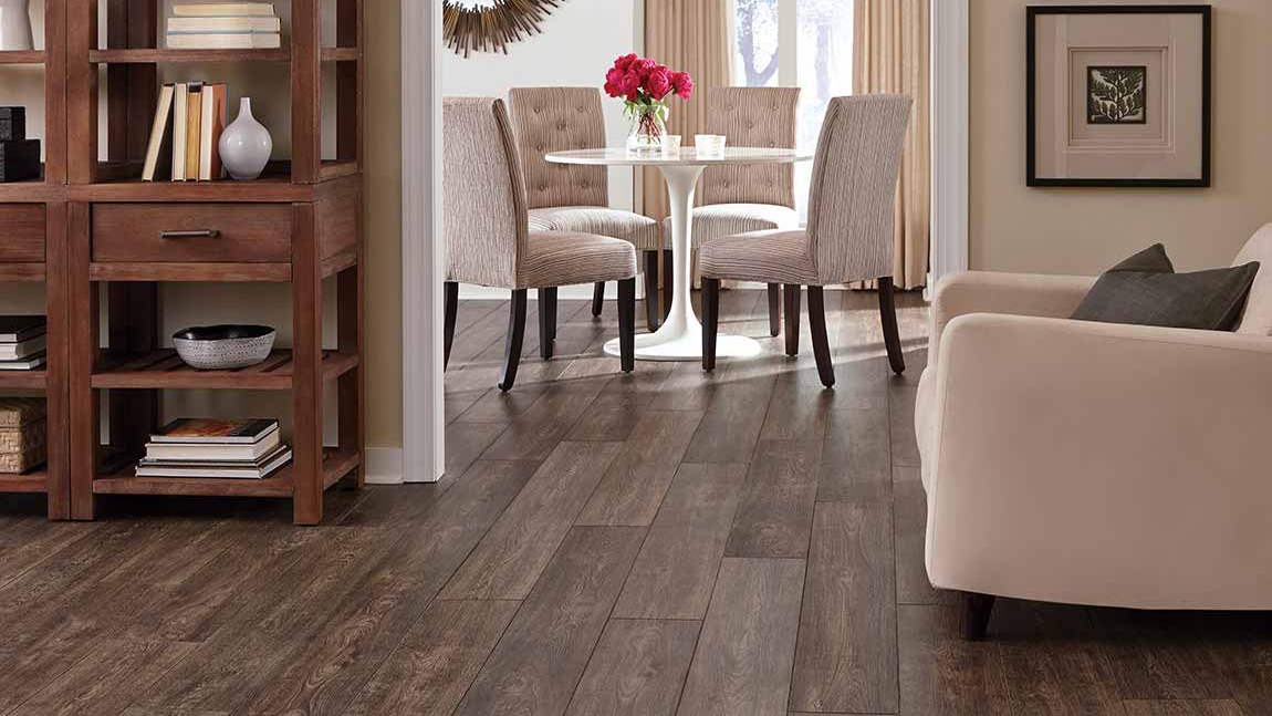 laminate flooring in living area